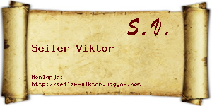 Seiler Viktor névjegykártya
