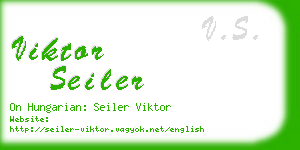 viktor seiler business card